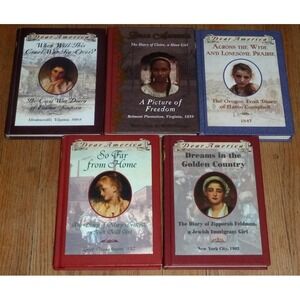 Dear America Scholastic Series Lot of 5 #3,4,5,6,9 Hardcover #4 Signed by Author